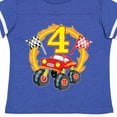 thumbnail image 4 of Inktastic Monster Truck 4th Birthday Boys or Girls Toddler T-Shirt, 4 of 5