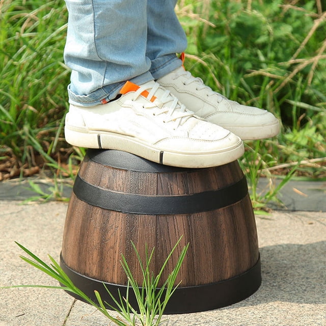 pitrice Imitation Barrels Flowerpot Household Gardening Container Scene Layout Indoor Planter Round Bucket Backyard Adornment type1