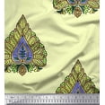 thumbnail image 1 of Soimoi Georgette Viscose Fabric Leaves & Floral Block Decor Fabric Printed Yard 42 Inch Wide, 1 of 3