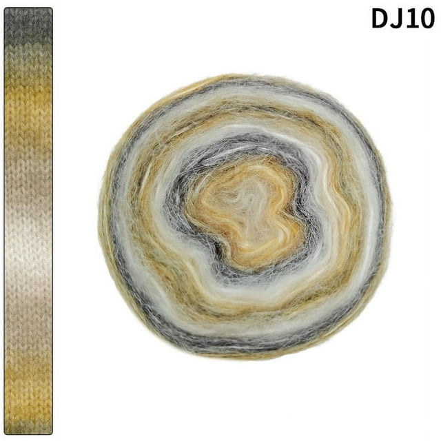 Zhuge Hilo giratorio de 100 g, hilo acrílico al 58 % para kit de crochet con cambio de color suave, hilo grande, F