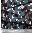 thumbnail image 2 of Soimoi Moss Georgette Fabric Two Tone With White Camouflage Printed Fabric 1 Yard 42 Inch Wide, 2 of 3
