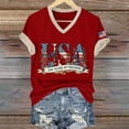 thumbnail image 7 of YVNAURA Women's Retro 250th Anniversary V Neck T Shirt USA 1776-2026 American Flag Graphic Tee Patriotic Summer Top Lightweight Breathable for 4th of July Everyday Wear, Red, M, 7 of 7