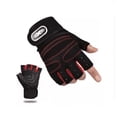 thumbnail image 1 of Guantes Gym Tacticos Pesas Crossfit Gimnasio Mujer Hombre TALLA L rojo negro, 1 of 5