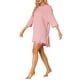 thumbnail image 4 of Conjunto de lounge de gran tamaño para mujeres INSPIRE CHIC, sudaderas de entrenamiento, camiseta con pantalones cortos de ciclista, conjuntos L rosa, 4 of 6