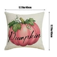 thumbnail image 3 of NSESSHome Clearance Fall Autumn Pumpkin Throw Pillow Covers 18x18 Inch Thanksgiving Outdoor Decorative Pillows Cover Pumpkins Harvest Linen Pillowcase Holiday Cushion Cover for Bed Couch Sofa Decor, 3 of 6