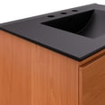 thumbnail image 5 of Wall Mount Sink Vanity Cabinet, Cherry Black, Melamine Wood , Hotel Bedroom Bathroom, Modern Contemporary HB34106, 5 of 9