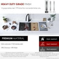 thumbnail image 3 of Stylish Undermount 33" Graphite Black Single Bowl Workstation Kitchen Sink with 5 accs S-613WN, 3 of 16