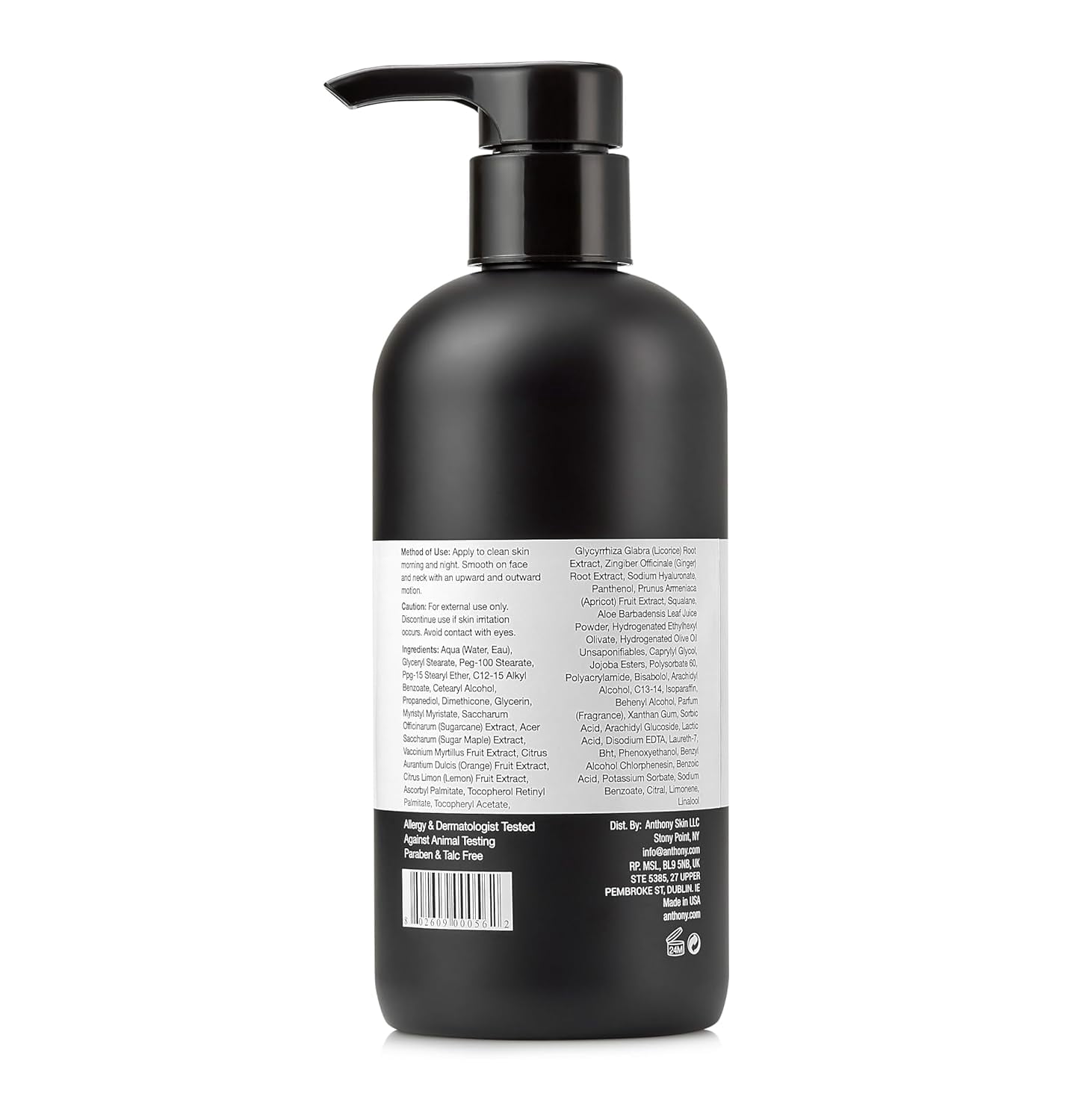 Anthony All-Purpose Men’s Facial Moisturizer Hydrating Facial Lotion for Dry Skin, 16 fl oz