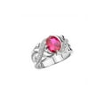 thumbnail image 3 of RYLOS Rings for Women Sterling Silver Ring Classic 9X7MM Oval Gemstone & Diamonds July Ruby Jewelry Size 11, 3 of 7