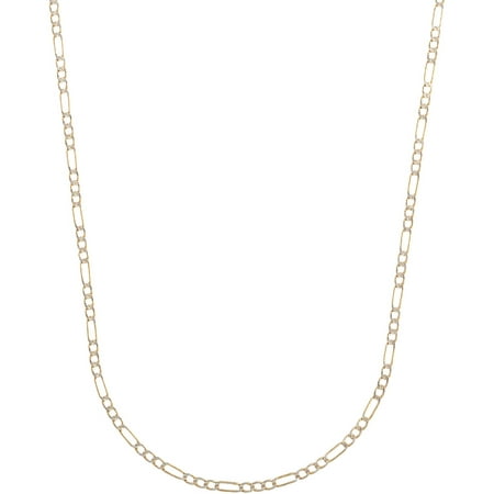 Pori Jewelers 14K Yellow Gold 2mm Hollow Figaro Link Chain necklace
