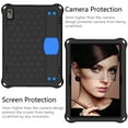 thumbnail image 2 of Kids Friendly Tablet Case for Lenovo Tab M10 TB-X505X/F/TB-X605F, Heavy Duty Wristband Shoulder Strap Crossbody Lanyard Cover with Kickstand Military Grade Anti-Drop Shockproof Case,Black+Blue, 2 of 6