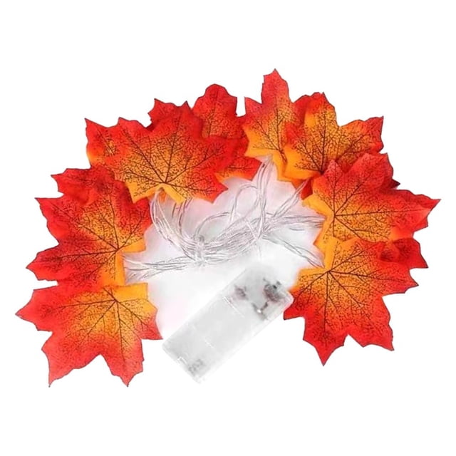 CAIROYAR Cadena de luces de hojas de arce, decoración de otoño, cadena de luces de hojas de arce, decoraciones de Acción de Gracias, iluminación con hojas de arce, luces de hojas de arce de 10 pies co