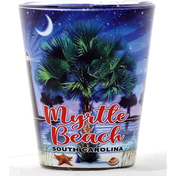 Myrtle Beach South Carolina Palm In and Out Shot Glass