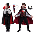 thumbnail image 1 of Vampiro Disfraz Infantil Cosplay Drácula Accesorio Halloween Fiesta Xtellar negro, 1 of 4