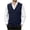 B-Navy, variant on successthop Wool Sweaters for Men Cardigan Sleeveless V Neck Tops Button Up Knitwear Light Solid Fall Casual Clothes XL