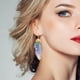 thumbnail image 3 of Pendientes para mujer, Regalos para mujer PENDIENTES DE ALAS CON DEGRADADO DE DIAMANTES DE COLORES Y ALAS El collar, 3 of 5