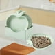 thumbnail image 4 of Juego de cubiertos de plástico de 10 piezas con bandeja de 15 cm y cuencos para aperitivos | Apto para lavavajillas | Para uso en restaurantes y comedores domésticos | Colores: verde, beige, azul,, 4 of 6