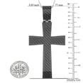 thumbnail image 5 of Dazzlingrock Collection Round Black Diamond Religious Cross Pendant for Men with 18 Inch Silver Chain (1.20 ctw, Color Black, Clarity Opaque) in Black Plated Sterling Silver, 5 of 6
