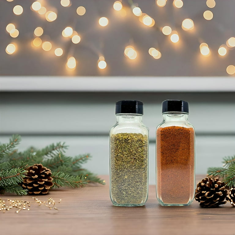 Jarming Collections 16oz Glass French Square Spice Shakers with