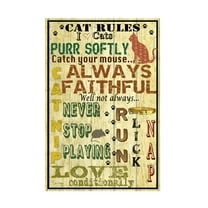 Trademark Fine Art 'Cat Rules' Canvas Art by Jean Plout