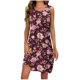 thumbnail image 1 of Vestido de Verano Casual sin Mangas Cuello Redondo con Detalle Plisado, Color Sólido Y Vestido de Verano Ligero para Mujeres, 1 of 6