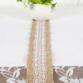 thumbnail image 4 of Table Natural Jute Burlap Ribbon With White Lace Rustic Style Wedding Party Craft Decoration #6, 4 of 5