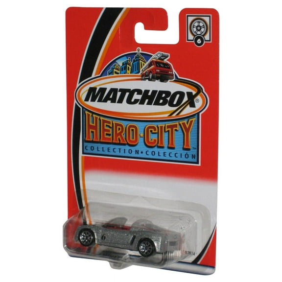 Matchbox Hero City Collection (2002) Silver Open Speedster Toy Car #6