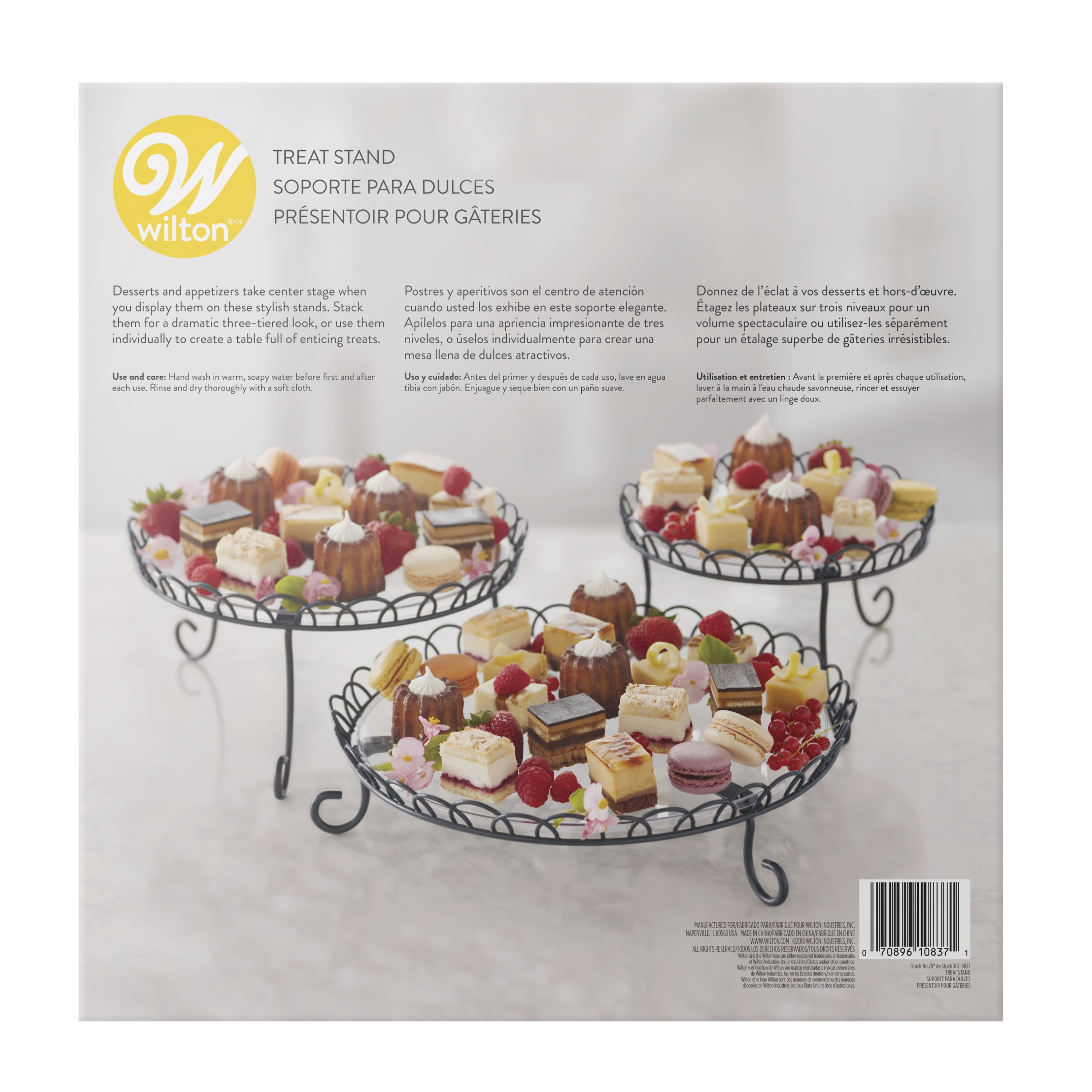 Wilton 3-Tier Customizable Steel Cupcake and Treat Stand, 13-inch