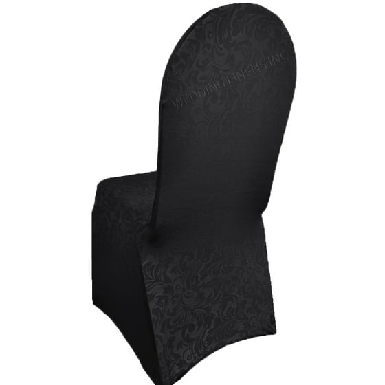 Wedding Linens Inc Spandex Embossed Stretch Banquet Chair Covers Lycra Elastic Fitted Chair Cover For Restaurant Wedding Party Banquet Events