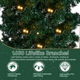 thumbnail image 4 of Pre-Lit 7.9ft Christmas Archway with 1,650 Branches, Warm White LED Lights, DIY Ornaments, Flat-Top Green PVC Arch for Indoor/Outdoor Holiday Decorations, 4 of 9