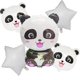 thumbnail image 1 of Kit de globos Mylar Panda, 5 unidades, para fiesta de cumpleaños infantil, 1 of 1