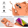 thumbnail image 3 of Liquid Silicone Case for iPhone 14, [True Liquid Silicone] [Anti Fingerprint] 4 Layer Phone Case Protective Cover, Full Coverage Around Camera & Built-in Microfiber, 6.1", Orange, 3 of 15