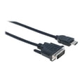 thumbnail image 3 of Manhattan HDMI Male to DVI-D 24+1 Male Cable, Dual Link, Black, 15 ft., 3 of 5