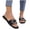 Black, variant on Fnooota Women's Flat Sandals, Non-slip Open Toe Slip On Fashion Summer Shoes Brown Size 9