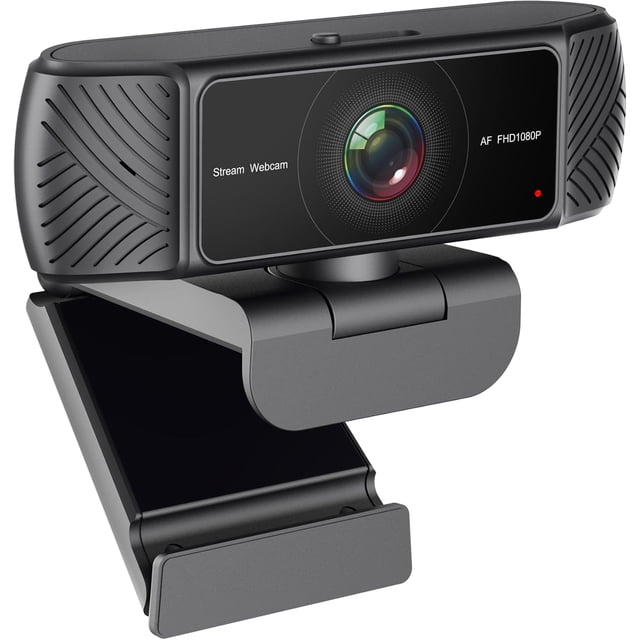 Streaming Webcam for PC - 1080P HD Webcam with Microphone, Privacy Cover, AutoFocus, Noise Cancellation, Auto Light Correction, USB Computer Web Camera, Plug and , for Laptop, Desktop,