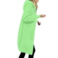 thumbnail image 2 of Penkiiy Women's Jackets Winter Popular Sweater Medium Long Plush Insert Bag Hooded Zipper Windbreaker Coat with Pocket S Mint Green, 2 of 6