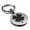 Silver, variant on Stainless Steel Four Leaf Clover Good Luck Charm Round Medallion Keychain Circle Ring
