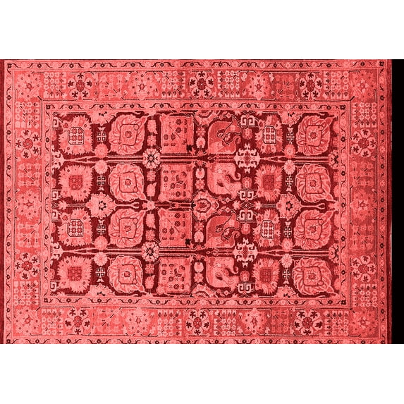 Ahgly Company Indoor Rectangle Oriental Red Traditional Area Rugs, 2' x 3'
