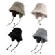 thumbnail image 5 of Sombrero de pescador cálido de invierno Qarigey con protección para los oídos color blanco, 5 of 6