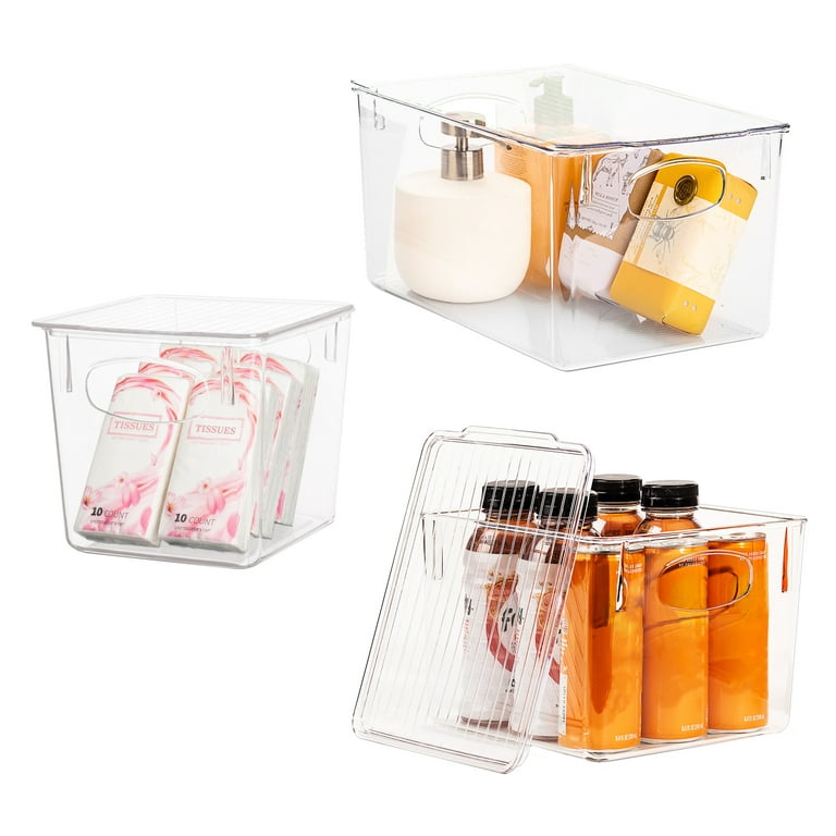 Sorbus Plastic Storage Bins Stackable Clear Pantry Organizer Box Bin For  Organizing Kitchen Fridge,Pantry, Bathroom, Wide & Narrow Deep Container  Set & Reviews