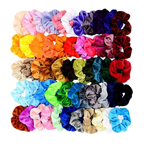 Pack of 6 Cotton Fabric Scrunchies Hair Ladies Girls Hair Accessories Bobbles 
