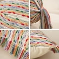 thumbnail image 3 of Ruffle Throw Pillow Covers for Couch 17.7x17.7 Inch Stripe Ruffle Couch Pillows for Living Room 45x45cm Hidden Zipper Pillow Or Cute Outdoor Pillow Covers (without Inner Core), 3 of 3