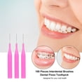 thumbnail image 3 of 100PCS Interdental Brushes  Floss Toothpick Orthodontic Braces Brush Tooth Cleaning Tool Oral Care with Storage Box, 3 of 7
