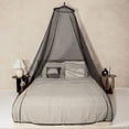 thumbnail image 2 of Black Mosquito Net for Single to King Beds – Conical Canopy with 2 Openings or Fully Enclosed Design – Includes Hanging Kit & Carry Bag, 2 of 6