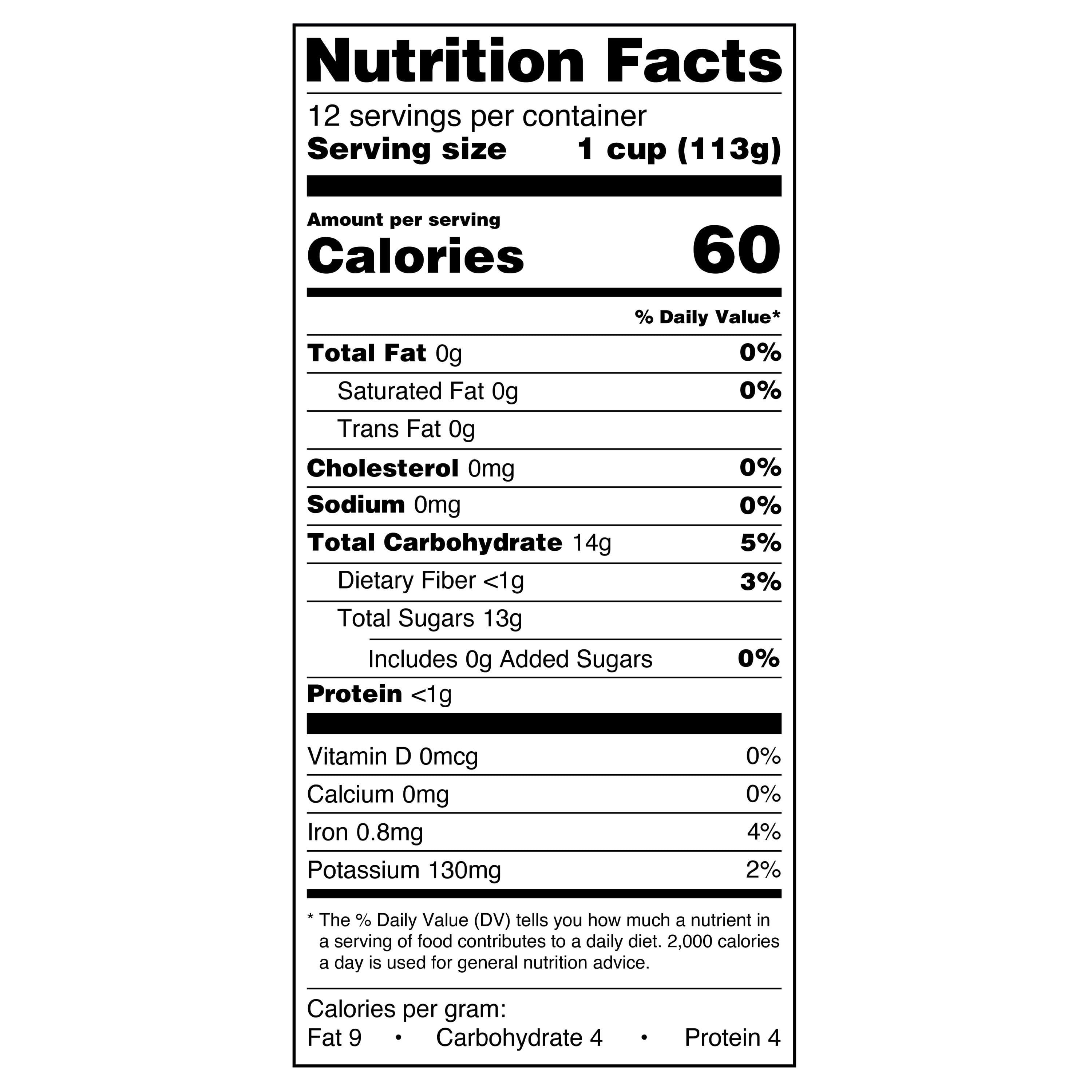 Great Value Diced Yellow Cling Peaches in Juice, 4 oz, 12 Count