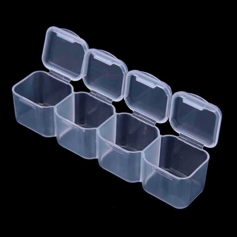 Cosics Rhinestone Storage Organizer Box, 28 Grid Clear Plastic False Nail  Art Accessories Tool Case, Display Holder Empty Container with Separate  Lids