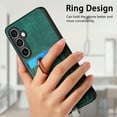 thumbnail image 5 of Allytech for Samsung Galaxy S23 FE 2 in 1 Detachable Wallet Case, Retro PU Leather Ring Kickstand Card Slots Case for Women Men, Strong Magnetic Shockproof Anti-Scratch Slim Case - Green, 5 of 11