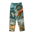 thumbnail image 4 of Goofa Red Blue Dragon Battle Epic Printed Soft Pajama Pants for Women, Wide Leg Comfy Casual Lounge Yoga Pants-Large, 4 of 9