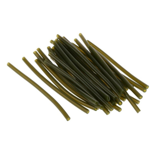 30 fundas de plástico para anzuelos de carpa, dureza moderada, para aparejos de pesca Verde negruzco