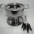 thumbnail image 3 of Fondue Pot Set Fondue Pot Multipurpoise Outdoor Camping with 6 Sticks Stainless Steel Chocolate Cheese Fo, 3 of 6